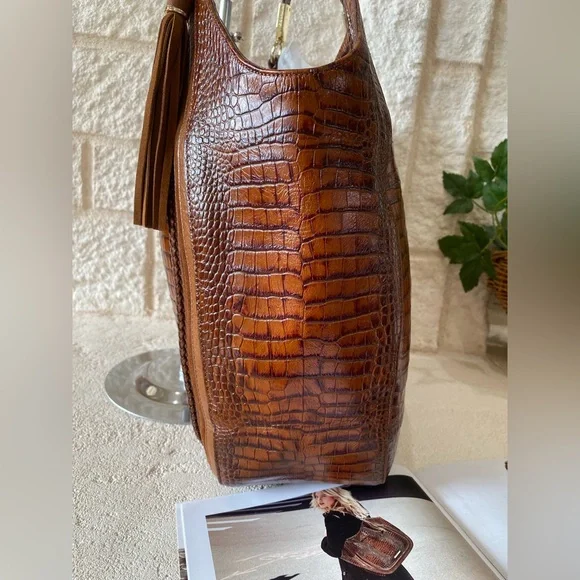 🚫SOLD🚫5⭐️Seller! Brahmin TOFFEE ROCKDALE THELMA X-L Shoulder Bag/Tote - Picture 11 of 16